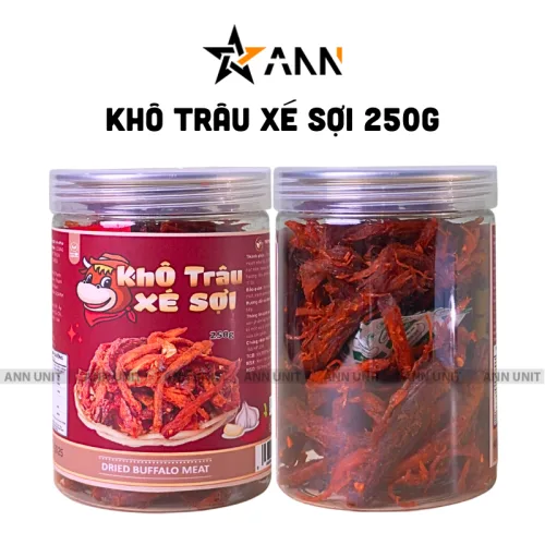Shop sỉ khô Trâu Xé Sợi 250g Thơm Ngon Hộp