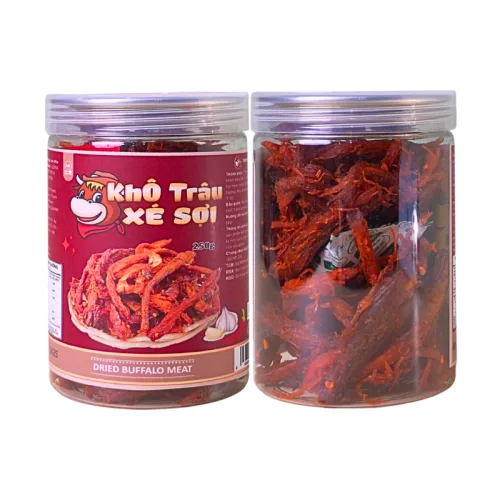 Shop sỉ khô Trâu Xé Sợi 250g Thơm Ngon Hộp