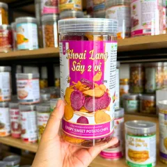 Nơi lấy sỉ khoai Lang Mix 2 Vị (Khoai Lang Tím, Khoai Lang Vàng) 200g - Hộp Pet