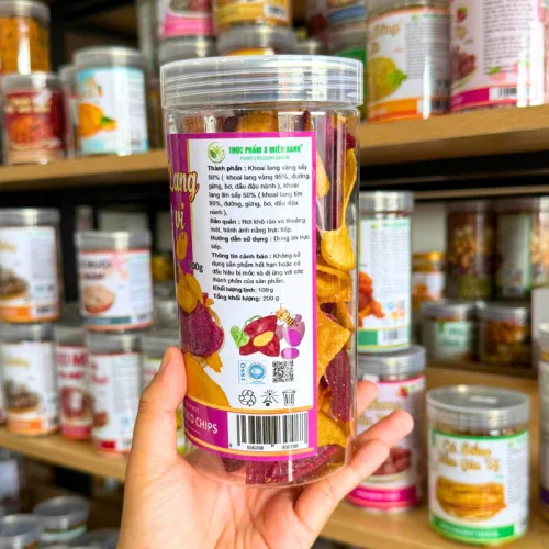 Nơi lấy sỉ khoai Lang Mix 2 Vị (Khoai Lang Tím, Khoai Lang Vàng) 200g - Hộp Pet
