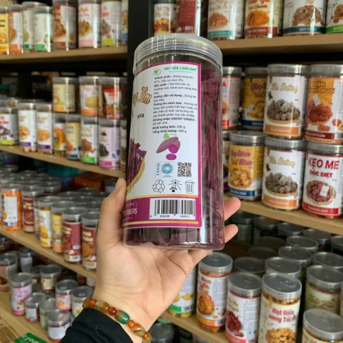 Khoai lang tím sợi cộng giòn, gói 300g