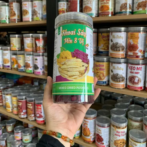 Khoai sấy phối trộn 3 vị thơm ngon – Hộp 300g