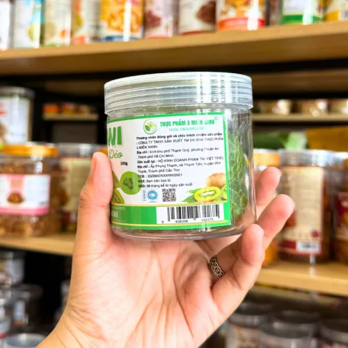 Kiwi sấy dẻo thơm ngon đóng hộp PET, khối lượng 200g