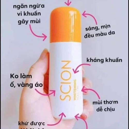 Lăn khử mùi cơ thể Scion Whitening Roll on mẫu mới Chính Hãng