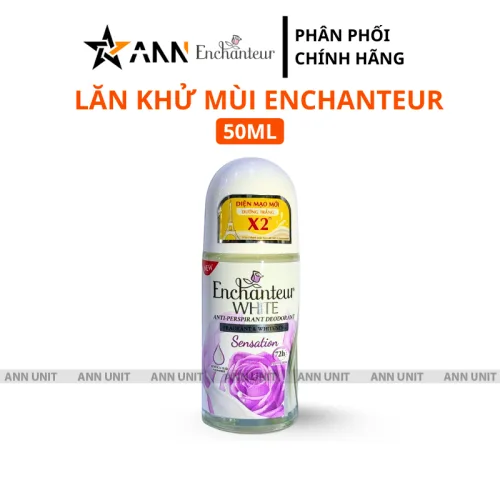 Nguồn hàng sỉ lăn Khử Mùi Enchanteur Sensation 72h 50ml - Lăn Nách Dưỡng Sáng Da Màu Tím