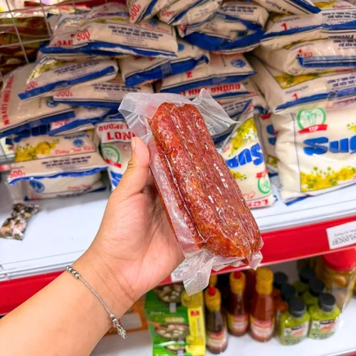 Nguồn hàng sỉ lạp Xưởng Chaos Sua 500gr Thái Lan Dây Vàng