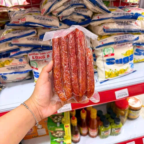Nguồn hàng sỉ lạp Xưởng Chaos Sua 500gr Thái Lan Dây Vàng