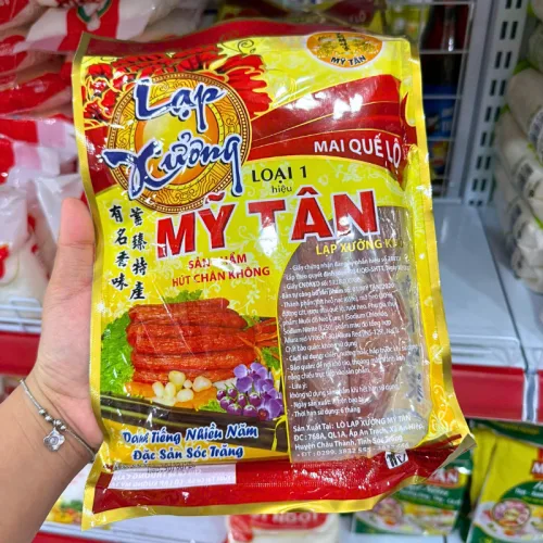 Chỗ sỉ lạp Xưởng Mỹ Tân Loại 1 Bịch Vàng 300g