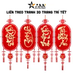 Shop sỉ liễn Treo 3d - Dây Treo Trang Trí Tết 28x108cm