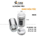 Hũ rắc tiêu inox nắp xoay 7.5x5cm