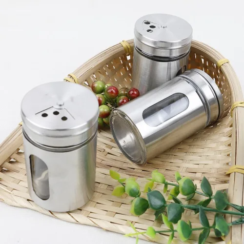 Hũ rắc tiêu inox nắp xoay 7.5x5cm