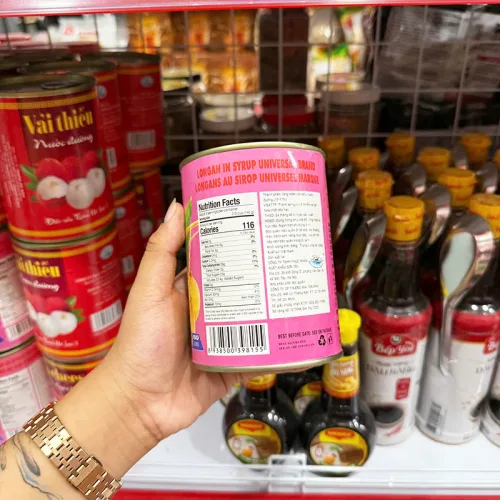 Long Nhãn Nước Đường Long An Quy Cách Lon 565g