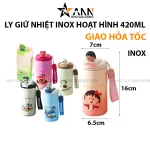 Chỗ sỉ ly Giữ Nhiệt Inox Hoạt Hình - Cốc Giữ Nhiệt Có Quai Cho Bé 420ml