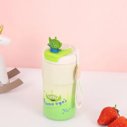 Chỗ sỉ ly Giữ Nhiệt Inox Hoạt Hình - Cốc Giữ Nhiệt Có Quai Cho Bé 420ml