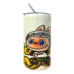 Ly Labubu Giữ Nhiệt 600ml Kèm Ống Hút, Kích Thước 16x7.5x7.5cm