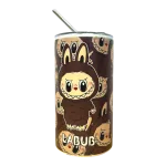 Ly Labubu Giữ Nhiệt 600ml Kèm Ống Hút, Kích Thước 16x7.5x7.5cm