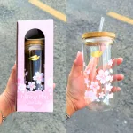 Shop sỉ ly Thủy Tinh Dove Cao Cấp Họa Tiết Hoa Anh Đào