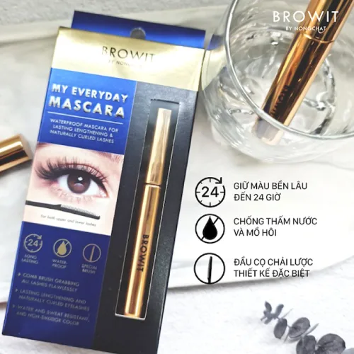 Shop sỉ mascara Browit By Nongchat Màu Xanh Thái Lan Dưỡng Mi dài và cong