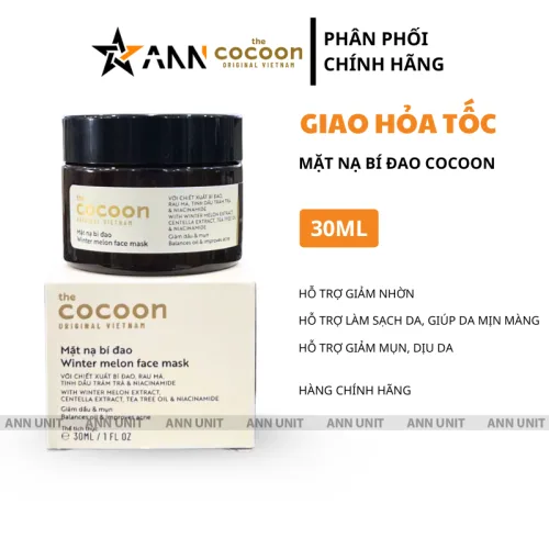 Shop sỉ mặt Nạ Bí Đao Cocoon 30ml Chính Hãng - Hỗ Trợ Giảm Mụn Giảm Dầu Giúp Làm Dịu Da