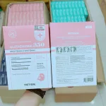 Mặt nạ Glutathione 350 Prettyskin màu hồng, hộp 10 miếng