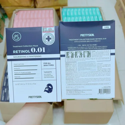 Shop sỉ mặt Nạ Prettyskin Retinol 0.01 Màu Xanh Đậm Tái Tạo Da Hộp 10miếng