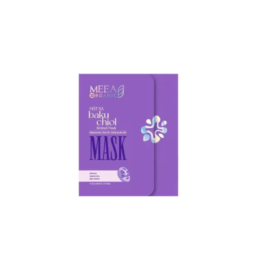Nơi lấy sỉ mặt Nạ Thạch Collagen Meea Organic Màu Tím Bakuchiol Retinol Mask Hộp 5 Miếng