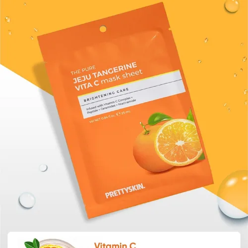Chuyên sỉ mặt Nạ Vitamin C Prettyskin Jeju Tangerine Hộp 10 miếng
