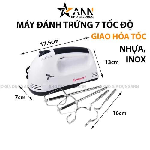 Chỗ sỉ máy Đánh Trứng Cầm Tay 7 Tốc Độ 180W Tiện Lợi 17.5x7x13cm