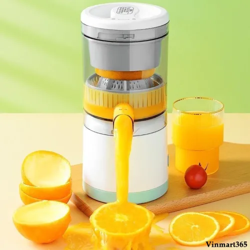 Máy Vắt Cam Không Dây Tự Động Sạc USB Kích Thước 23.5x11cm