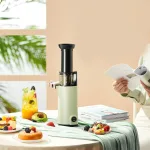 Nơi lấy sỉ máy Ép Chậm Nhỏ Nineshied KB F6B Máy Ép Trái Cây Kèm 2 Ly Nhựa 37.5x10cm