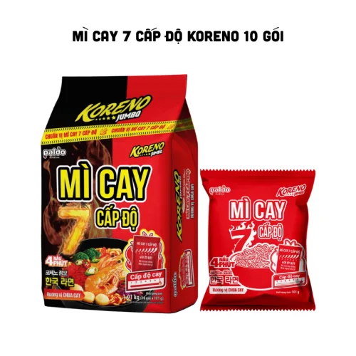 Nơi lấy sỉ mì Cay 7 Cấp Độ Koreno - Mì Cay Hàn Quốc 10 Gói