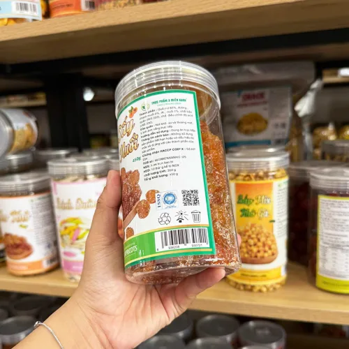 Chỗ sỉ mơ Sấy Chanh Muối Thơm Ngon 450g Hộp Pet