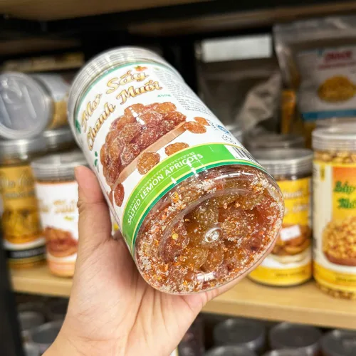 Chỗ sỉ mơ Sấy Chanh Muối Thơm Ngon 450g Hộp Pet
