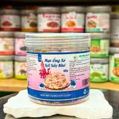 Mực Ống Xé Sợi Sấy Khô (Mực Dừa) Mini 100g - Hộp Pet