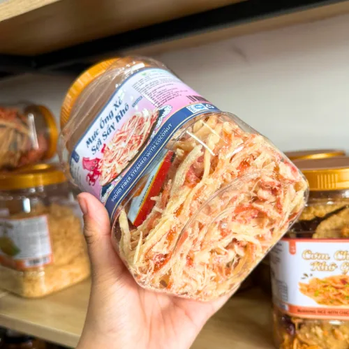 Mực Ống Dừa Xé Sợi Sấy Khô, Hộp Lớn 500g