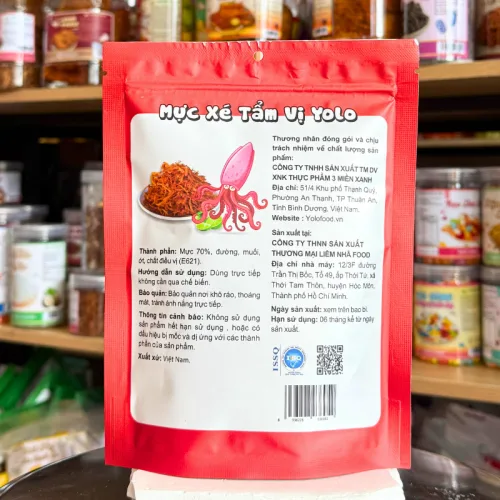 Yolo – Mực xé tẩm vị thơm ngon, quy cách gói 100g