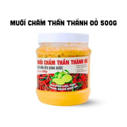 Muối chấm Thần Thánh Đỏ 500g dành cho món chay và món mặn