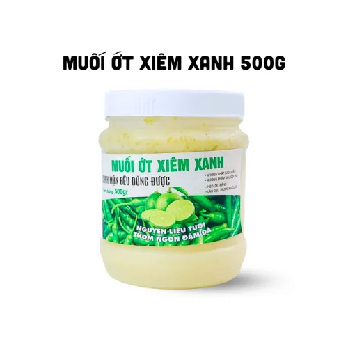 Nơi lấy sỉ muối Chấm Thơm Ngon 500g - Muối Ớt Xiêm Xanh Chay Mặn Đều Dùng Được