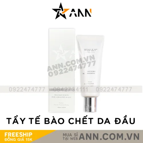 Nguồn hàng sỉ muối Tẩy Tế Bào Chết Da Đầu Muối Biển Vijully Màu Trắng Cho Tóc Tự Nhiên