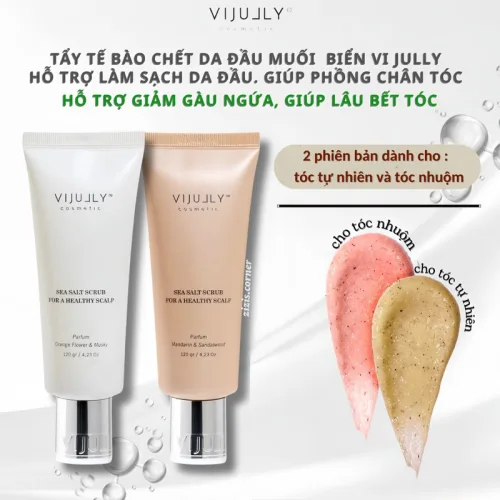Nguồn hàng sỉ muối Tẩy Tế Bào Chết Da Đầu Muối Biển Vijully Màu Trắng Cho Tóc Tự Nhiên