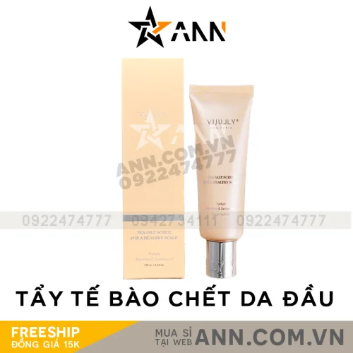 Muối biển Vijully vàng tẩy tế bào chết da đầu tóc nhuộm 120g