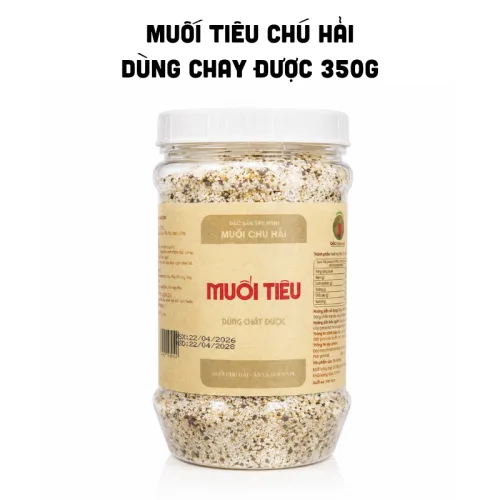 Nguồn hàng sỉ muối Tiêu Chú Hải Dùng Chay Được 350g