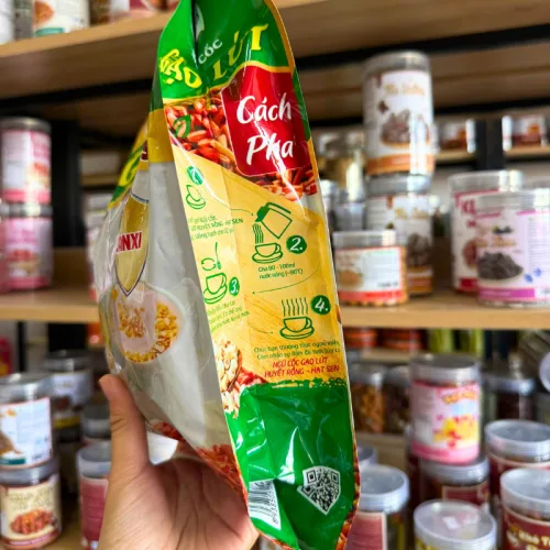 Chỗ sỉ ngũ Cốc Gạo Lứt Huyết Rồng Hạt Sen 400g - Ngũ Cốc Nutri Life's - Ngũ Cốc Dinh Dưỡng 16 Gói