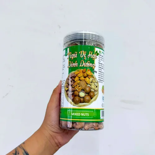 Hạt dinh dưỡng ngũ vị thơm ngon, đóng hộp Pet 500g
