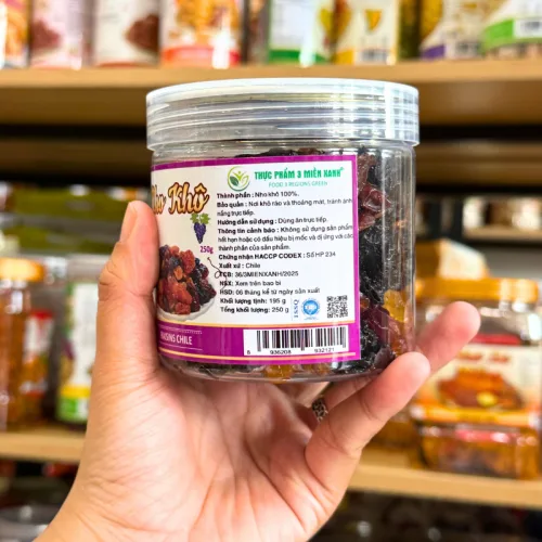 Nho Khô Chile Mini 3 Màu, Hũ PET 250g