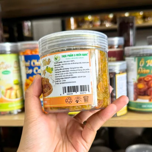 Nho khô nho vàng mini thơm ngon, hộp PET 250g