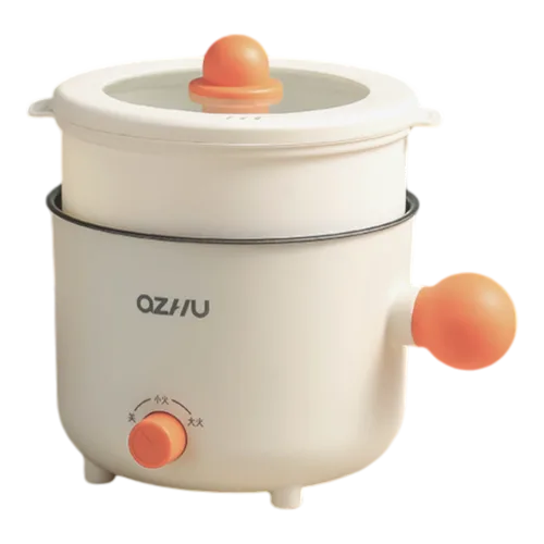 Chỗ sỉ nồi Lẩu Điện Mini 2 Tầng Đa Năng Kèm Giá Hấp Có Tay Cầm 1.8L 17.5x17.5x27cm