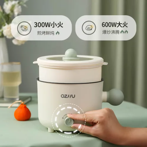 Chỗ sỉ nồi Lẩu Điện Mini 2 Tầng Đa Năng Kèm Giá Hấp Có Tay Cầm 1.8L 17.5x17.5x27cm