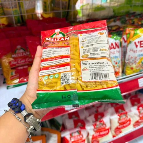 Chuyên sỉ nui Cao Cấp Meizan Ống Dài - Nui Meizan Màu Vàng 400g