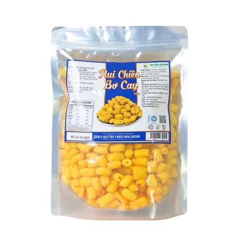 Chuyên sỉ nui Chiên Bơ Cay Vàng 500g Giòn Ngon Túi Zip – một lựa chọn đáng tham khảo trong nui chiên giòn